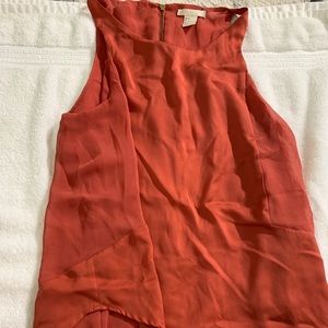 Women’s H&M hi-low tank, orange, size 2